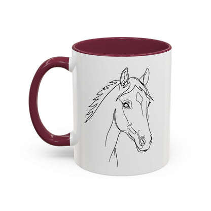 Horse Portrait Sketch - Colorful Mug