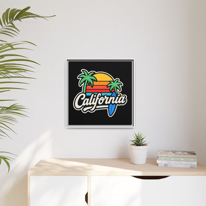 California Surf Vibes - Framed Canvas