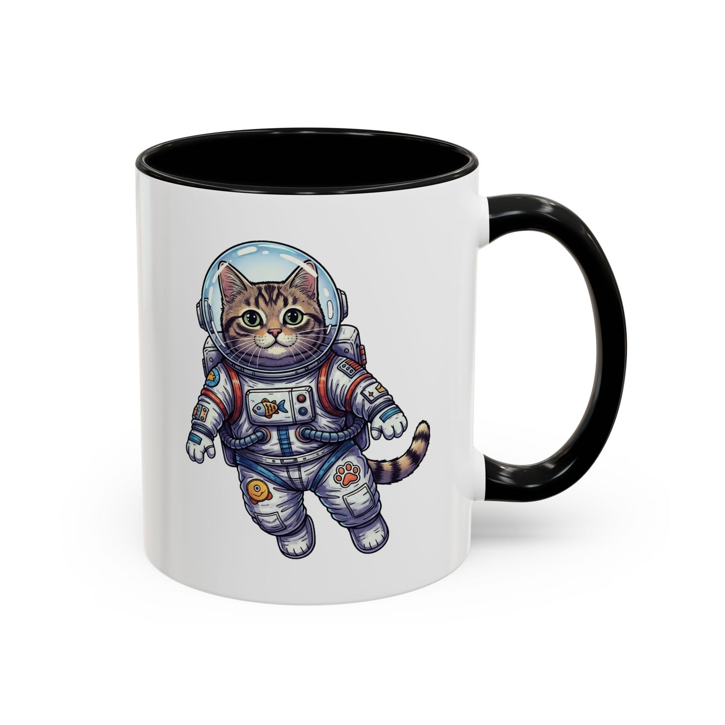Astronaut Cat - Color Accent Mug