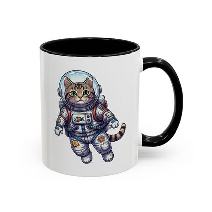 Astronaut Cat - Color Accent Mug