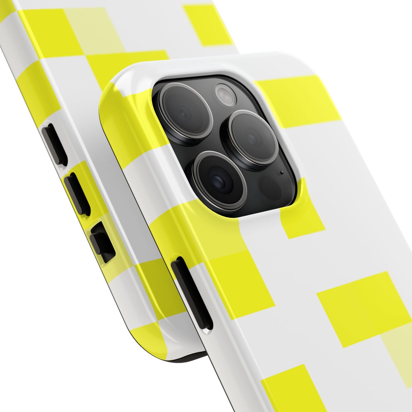 Yellow Pixel Grid -  Phone Case