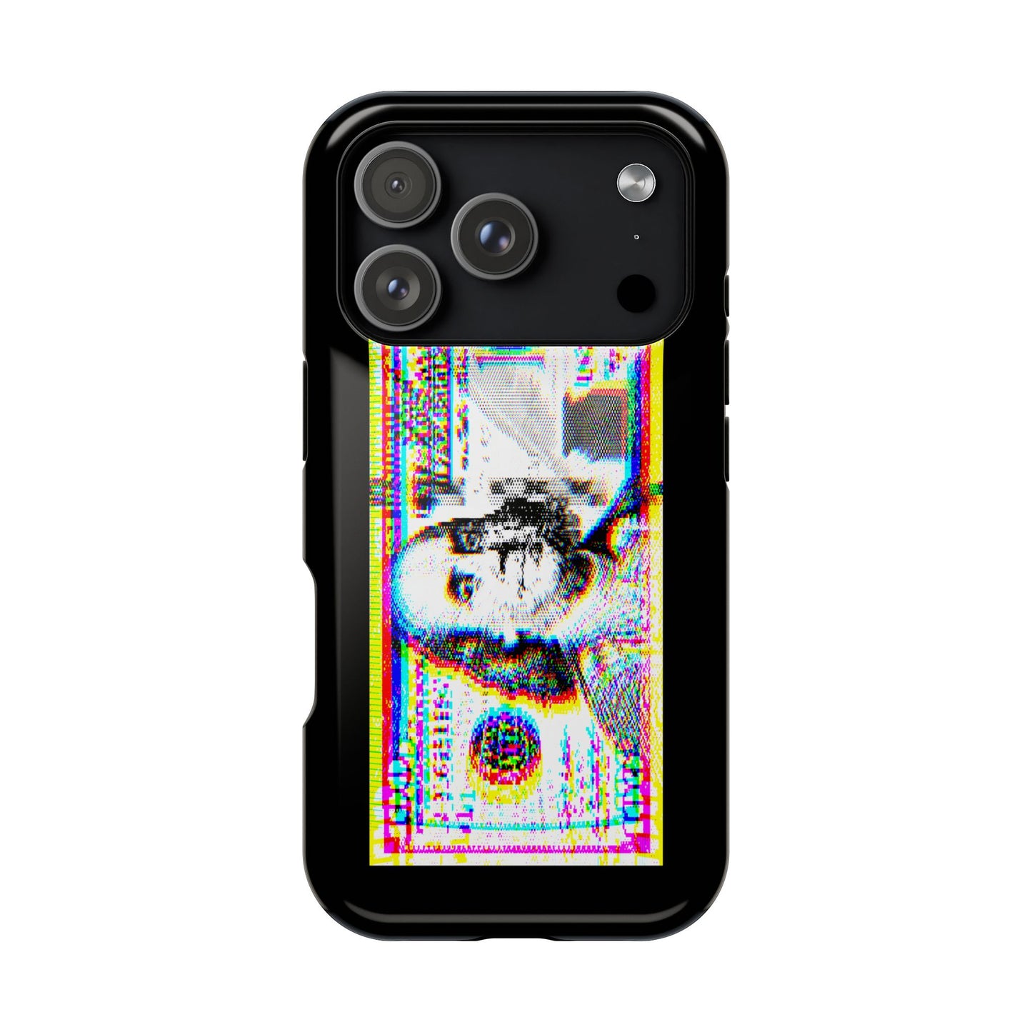 100 Dollars Bill - Neon Color Explosion - Magnetic Phone Case