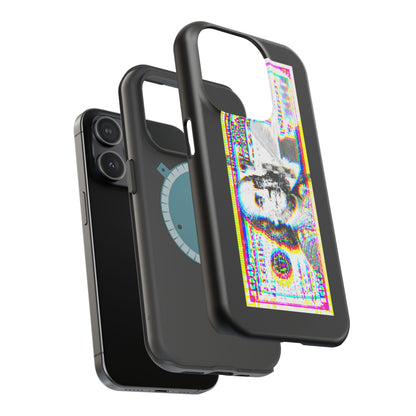 100 Dollars Bill - Neon Color Explosion - Magnetic Phone Case