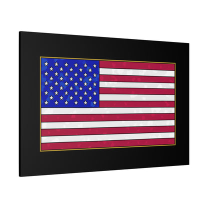New Glory American Flag (Gold Edge Edition) - Canvas
