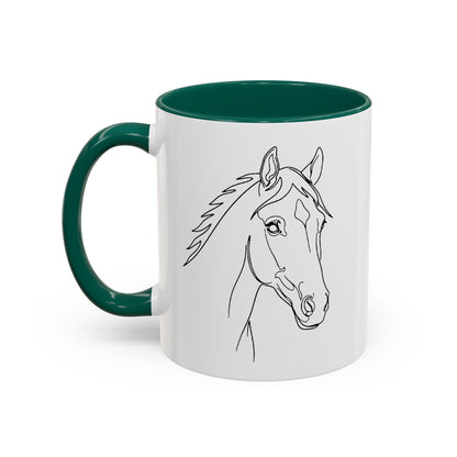 Horse Portrait Sketch - Colorful Mug