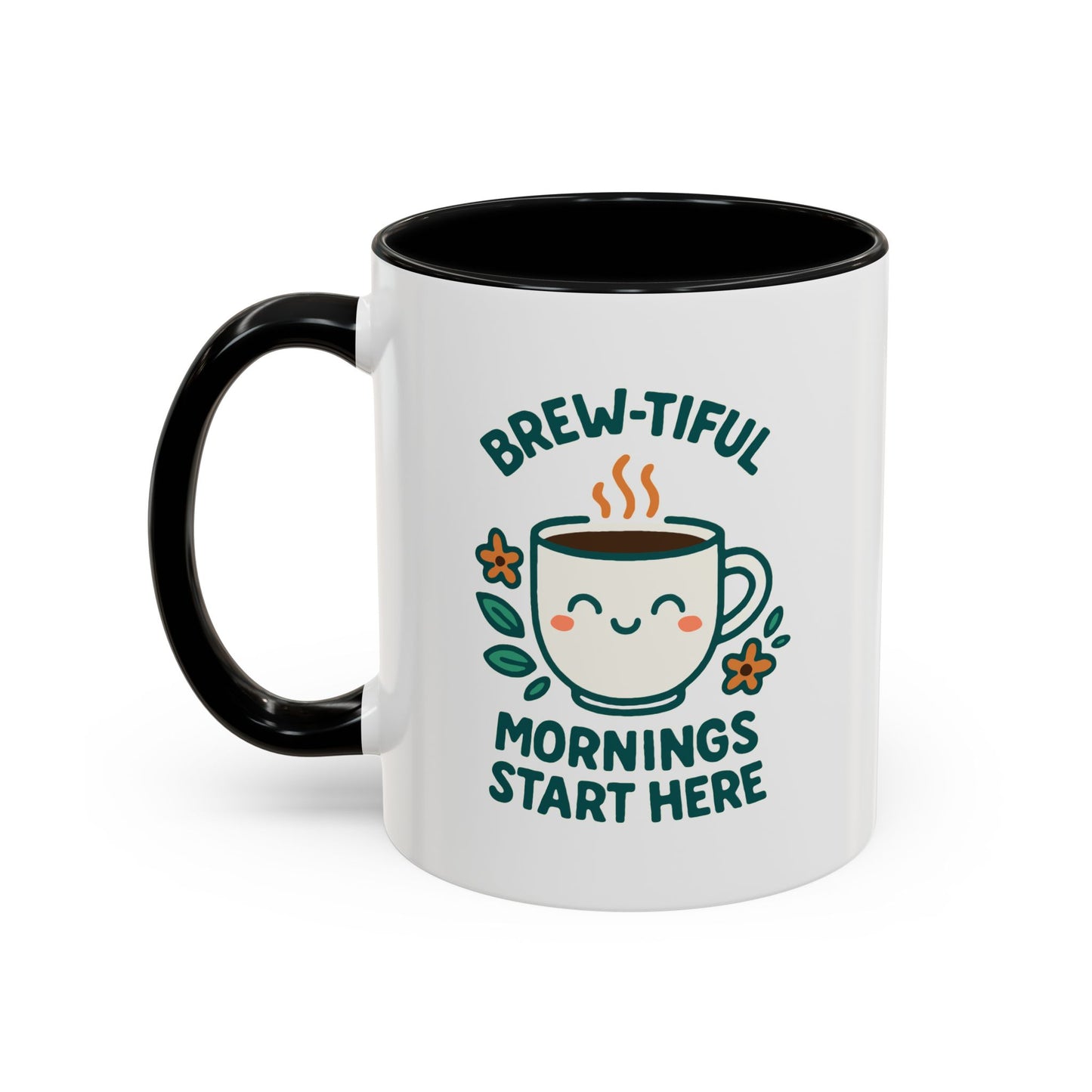 Brew-tiful Mornings Coffee Mug, Cute Coffee Cup for Morning Rituals, Perfect Gift for Coffee Lovers, Birthdays, Home Decor