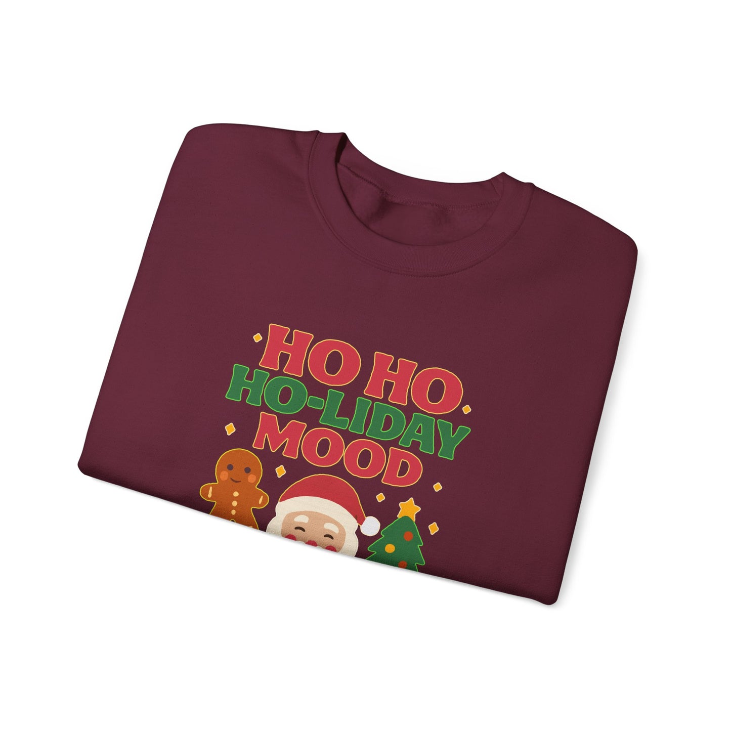 Festive Holiday Sweatshirt, Christmas Crewneck, Cozy Winter Gift, Unisex Sweatshirt, Seasonal Apparel, Ho Ho Ho-liday Mood