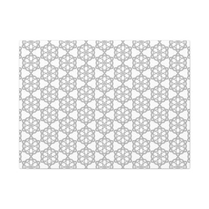 Elegant Geometric Wall Art Canvas, Modern Home Decor, Gray Pattern Stretched Canvas, Minimalist Artwork, Gift for New Home