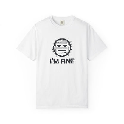 I’m Fine Glitched Smiley - T-Shirt