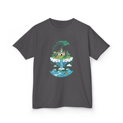 Floating Castle Dragon - Magical Fantasy Island - Kids Tee