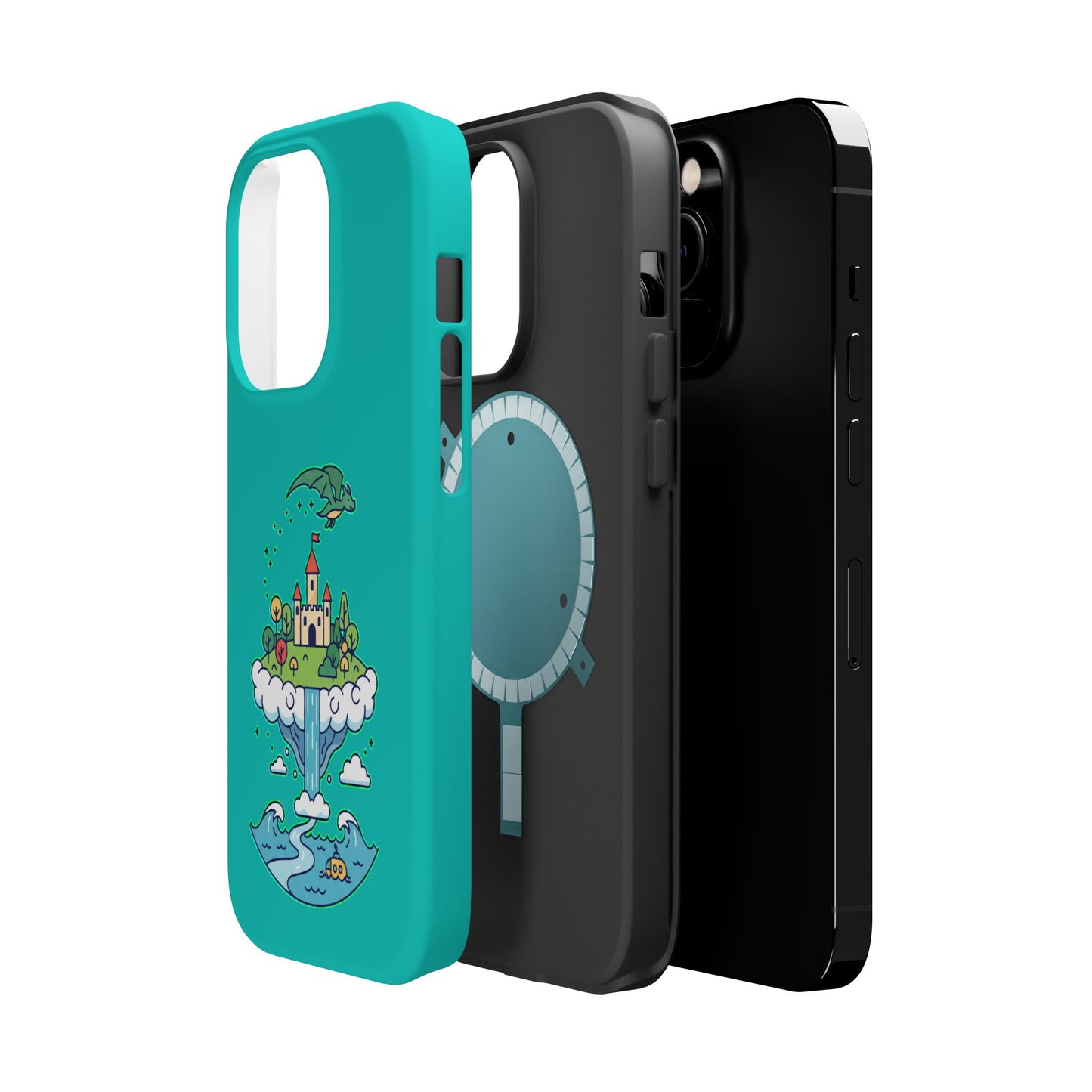 Floating Castle Dragon - Magical Fantasy Island - Magnetic Phone Case