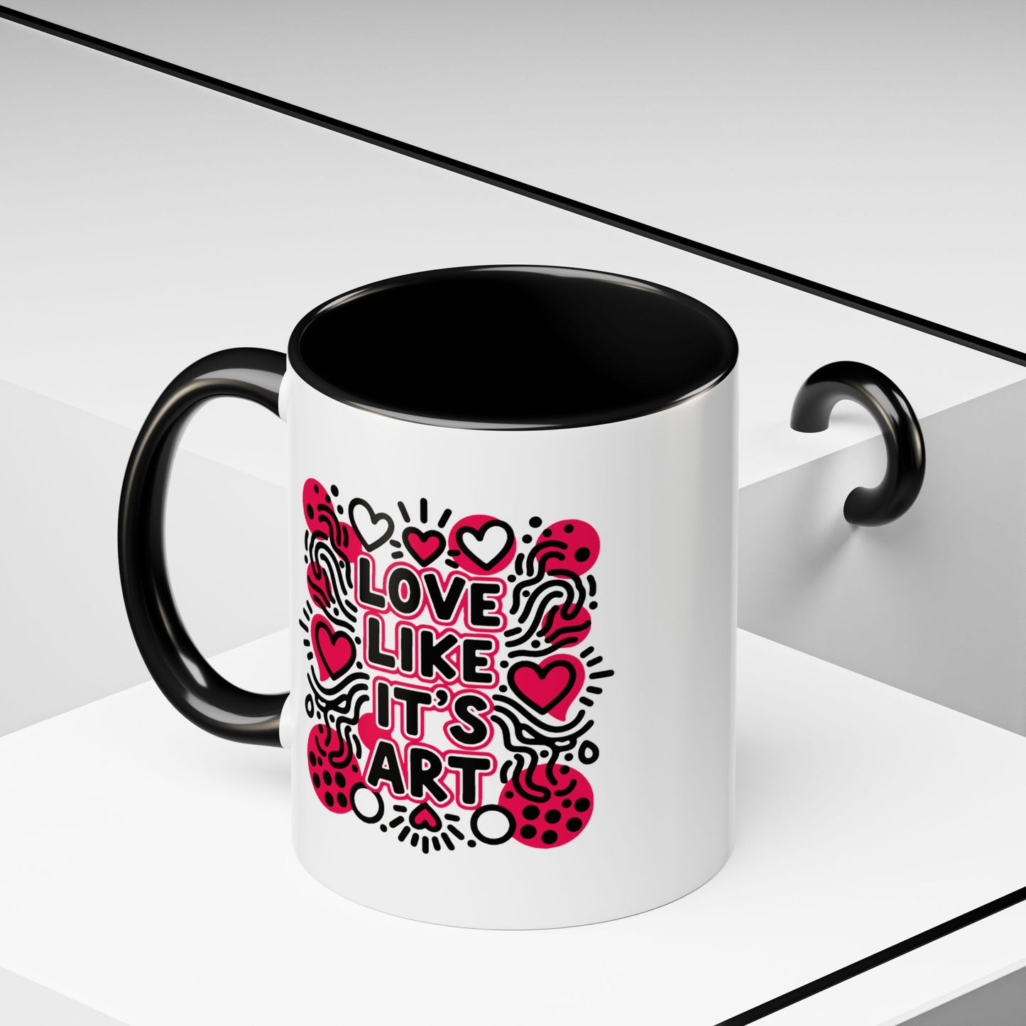 Love Like It's Art - Color Accent Mug
