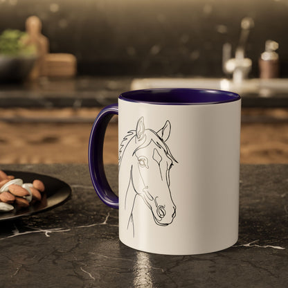 Horse Portrait Sketch - Colorful Mug