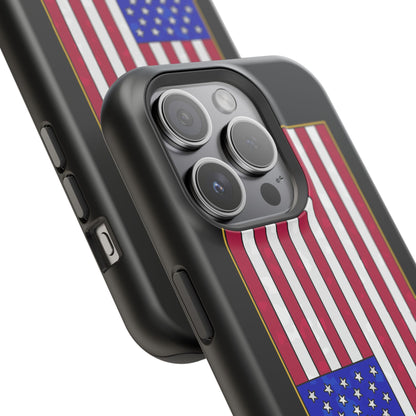 New Glory American Flag (Gold Edge Edition) - Magnetic Phone Case