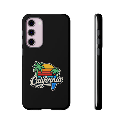 California Sunset Phone Case, Tropical Cell Phone Cover, Beach Lover Gift, Summer Vibes Accessory, Surfing Decor, Personalized Case