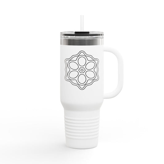 Floral Insulated Travel Mug, 40oz, Perfect for Coffee Lovers, Eco-Friendly, Great Gift for Her, On-the-Go Hydration, Stylish Design