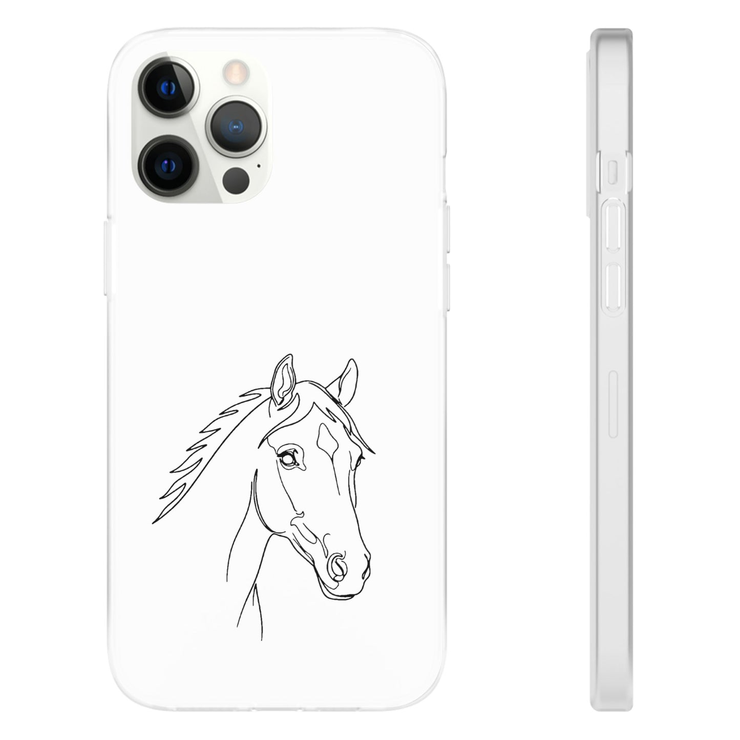 Horse Portrait Sketch - Flexi Phone Case