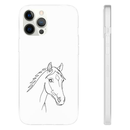 Horse Portrait Sketch - Flexi Phone Case