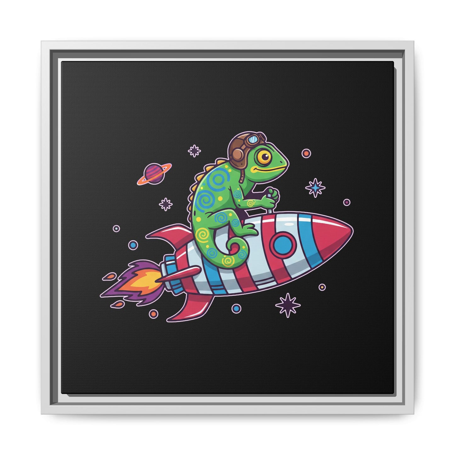 Cosmic Rider - Framed Canvas