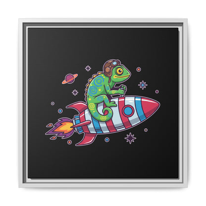 Cosmic Rider - Framed Canvas