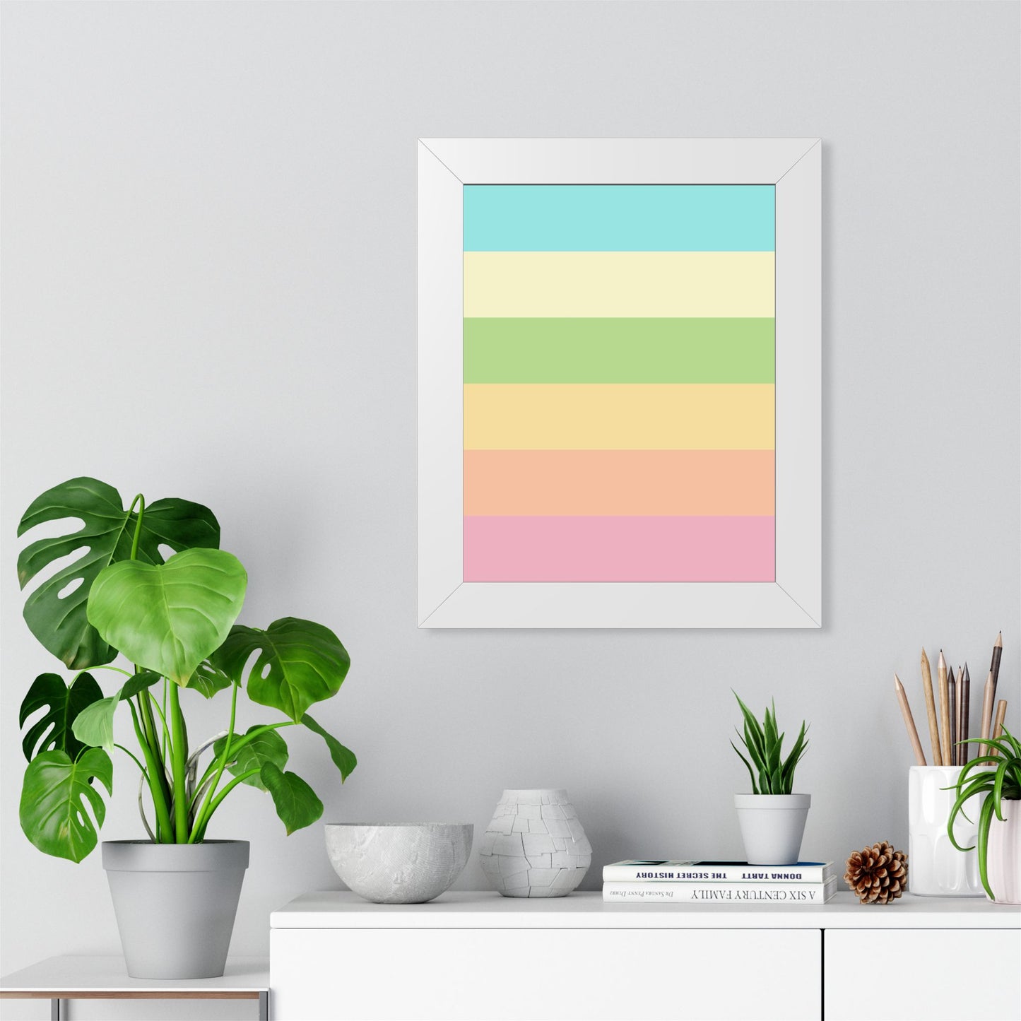 Pastel Stripes - Framed Poster