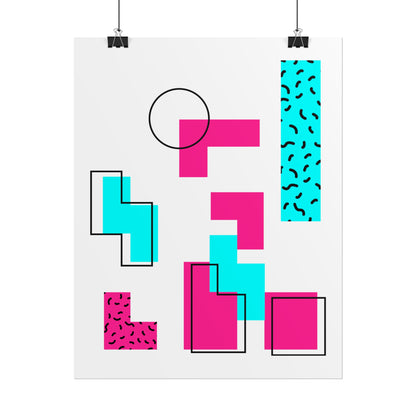 Retro Geometric Vibes - Poster