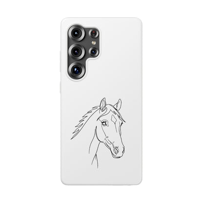 Horse Portrait Sketch - Flexi Phone Case