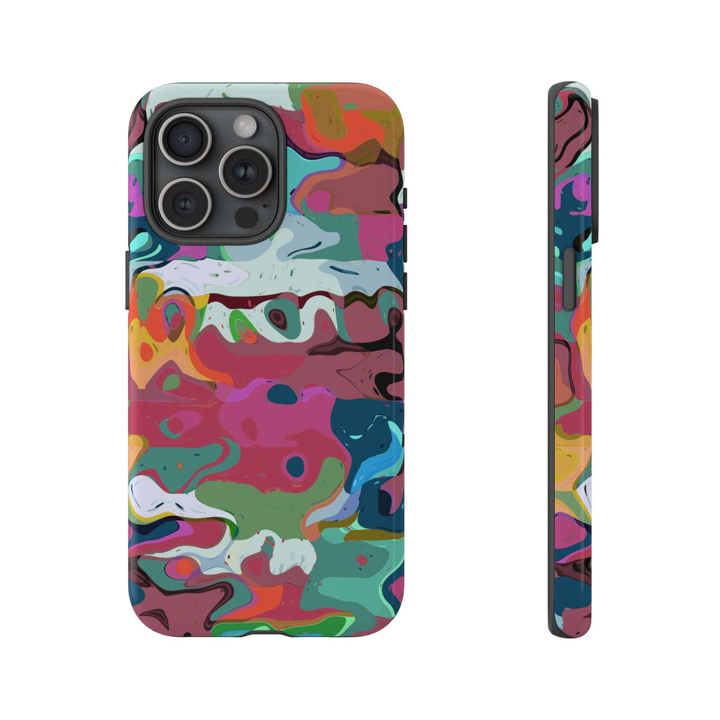 Colorful Abstract Marble - Phone Case