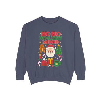 Festive Sweatshirt, Ho Ho Ho-liday Mood, Christmas Gift, Unisex Pullover, Cozy Holiday Wear, Cute Sweater, Winter Apparel