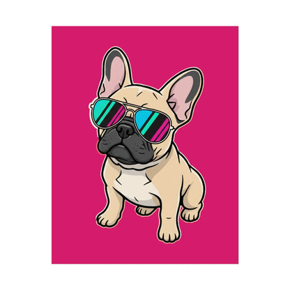 French Bulldog with Sunglasses - Poster