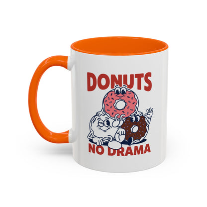 Donuts No Drama - Color Accent Mug