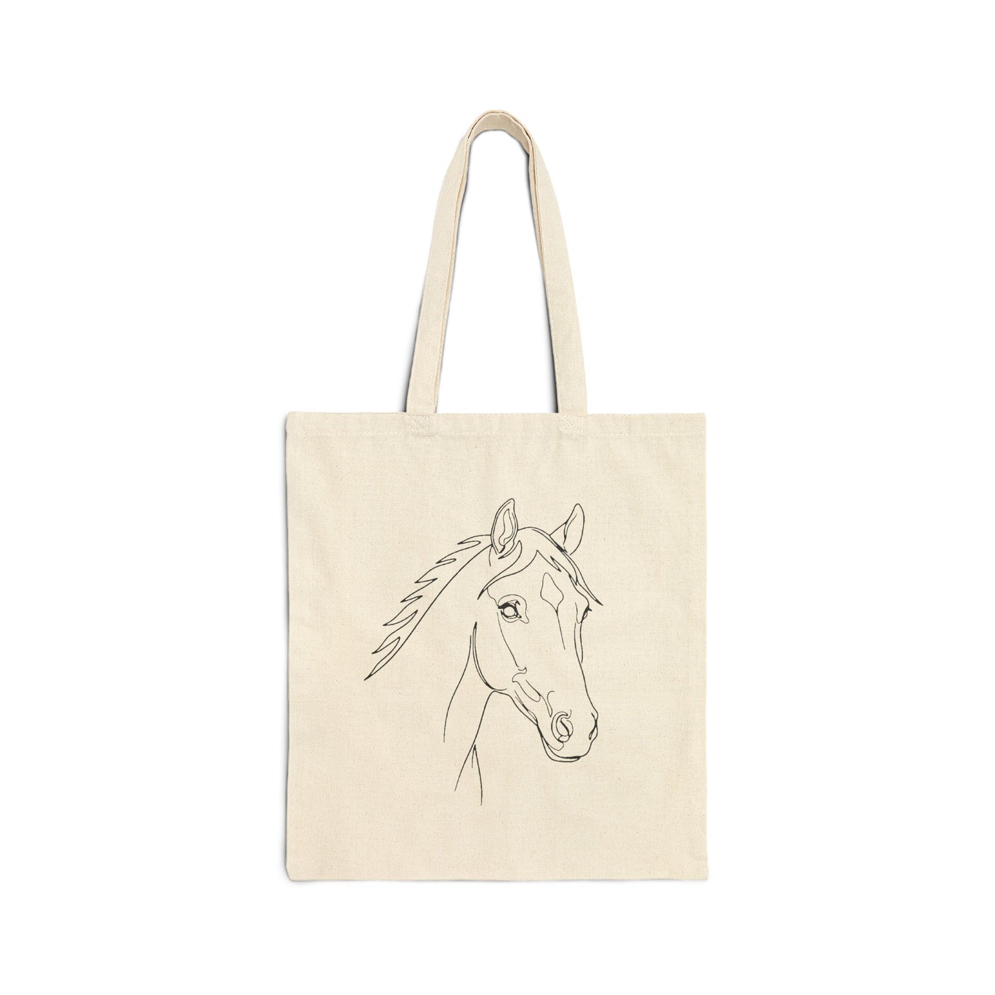 Horse Portrait Sketch - Canvas Tote Bag
