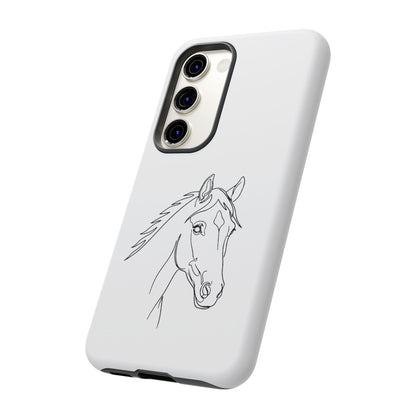 Horse Portrait Sketch - Tough Phone Case