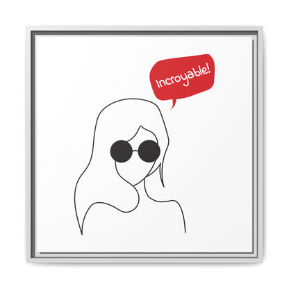 Incroyable Chic Girl - Framed Canvas