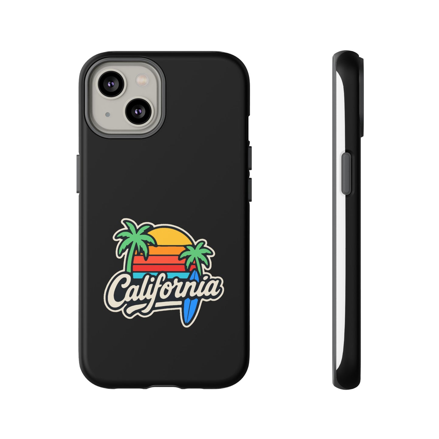 California Sunset Phone Case, Tropical Cell Phone Cover, Beach Lover Gift, Summer Vibes Accessory, Surfing Decor, Personalized Case