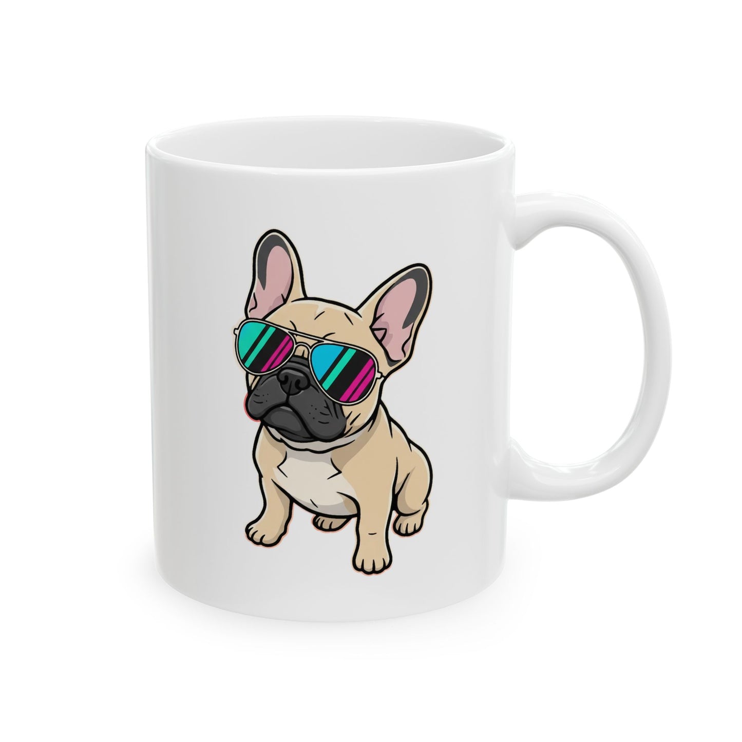 French Bulldog with Sunglasses - Mug