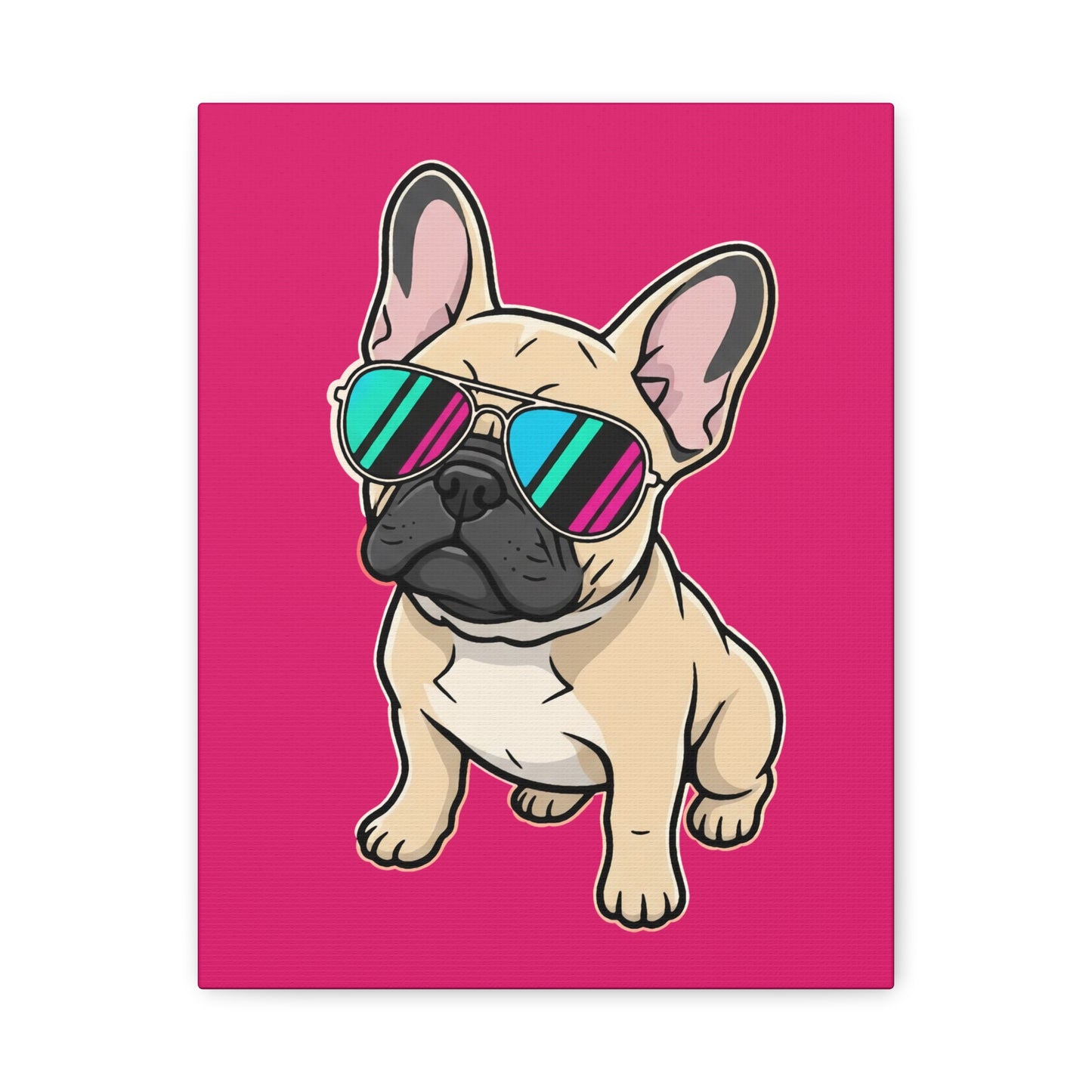 French Bulldog with Sunglasses - Canvas