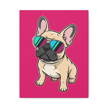 French Bulldog with Sunglasses - Canvas