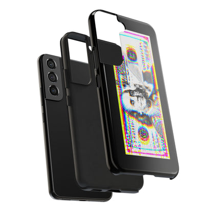 100 Dollars Bill - Neon Color Explosion - Phone Case