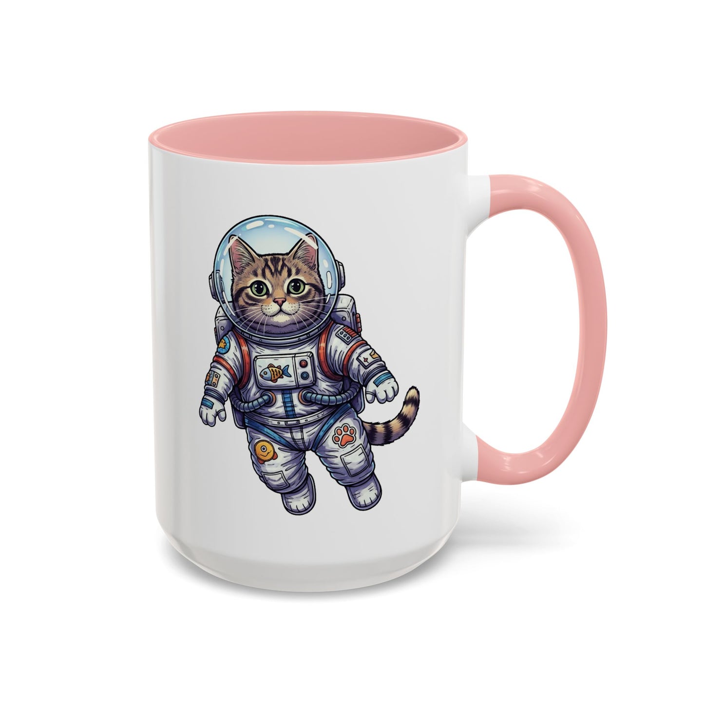 Astronaut Cat - Color Accent Mug