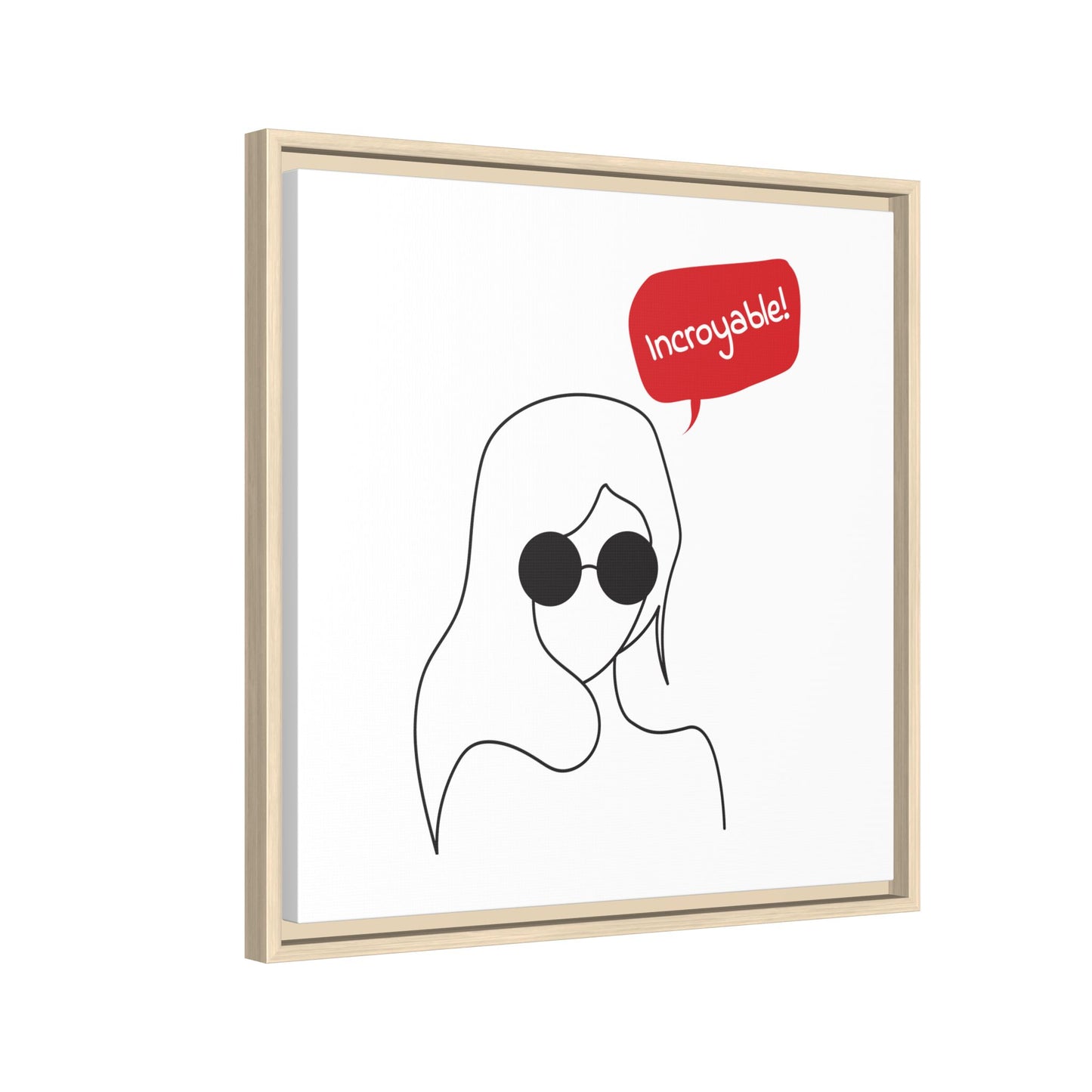 Incroyable Chic Girl - Framed Canvas