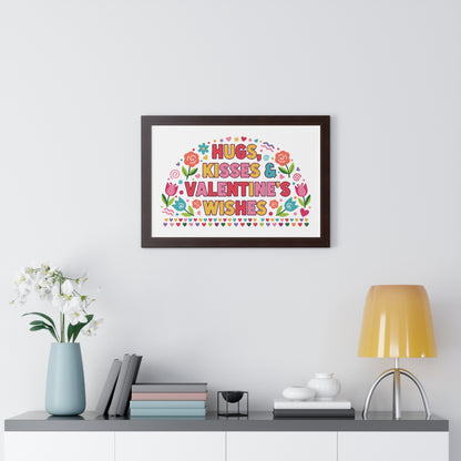 Hugs, Kisses & Valentine's Wishes - Framed Poster