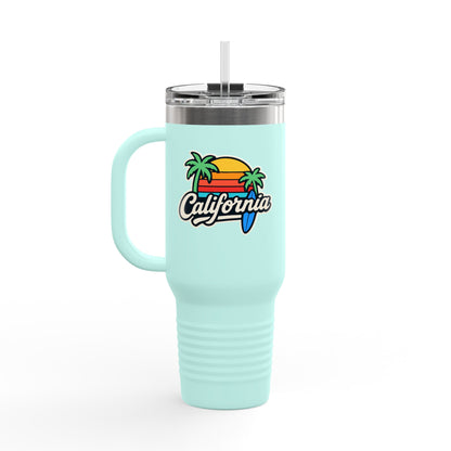California Insulated Travel Mug - 40oz, Perfect for Road Trips, Outdoor Adventures, Gift for Travelers, Beach Lovers, Summer Vibes
