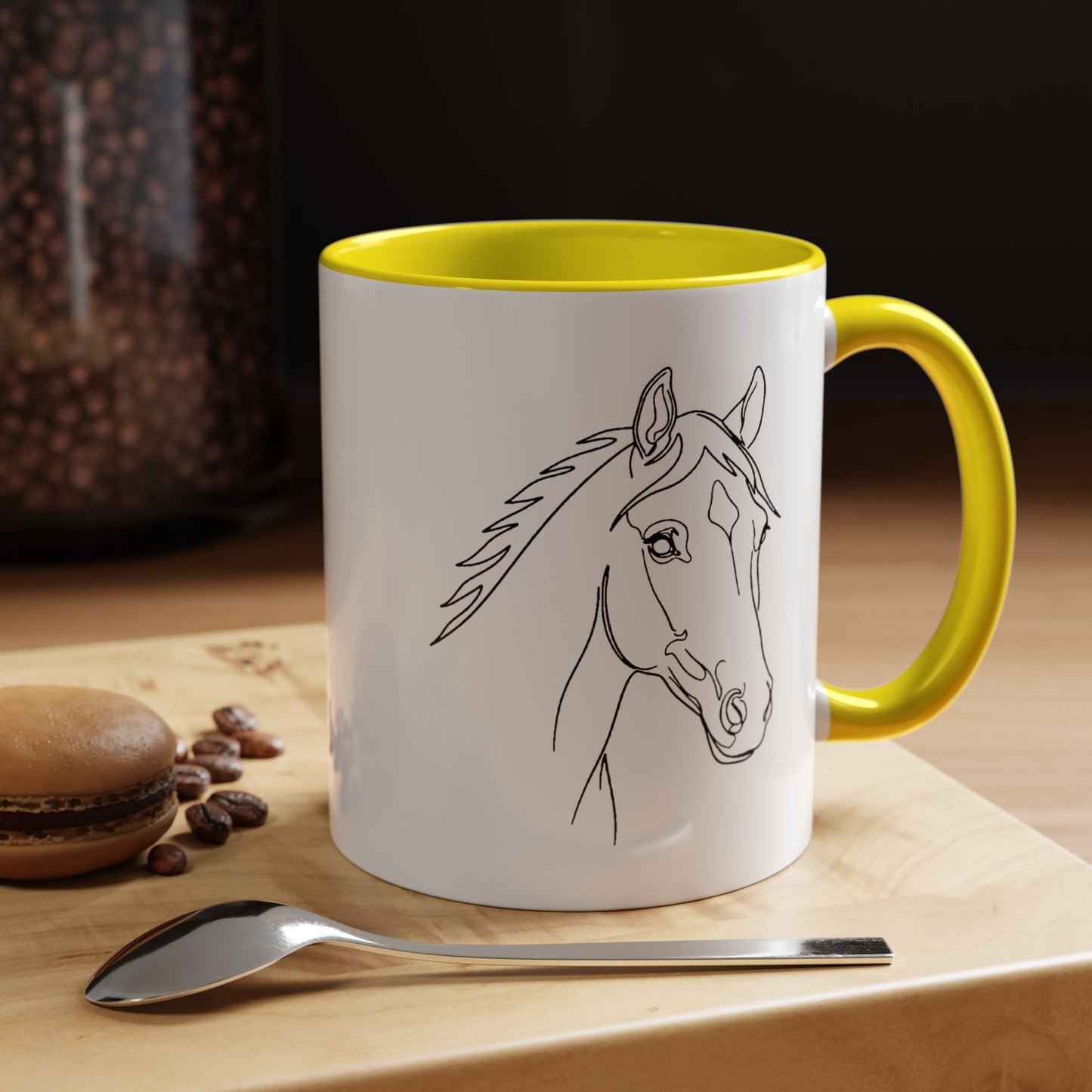 Horse Portrait Sketch - Color Accent Mug