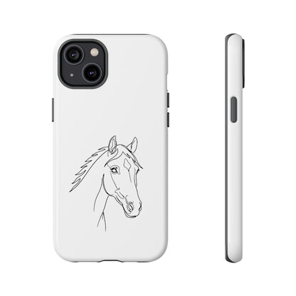Horse Portrait Sketch - Tough Phone Case