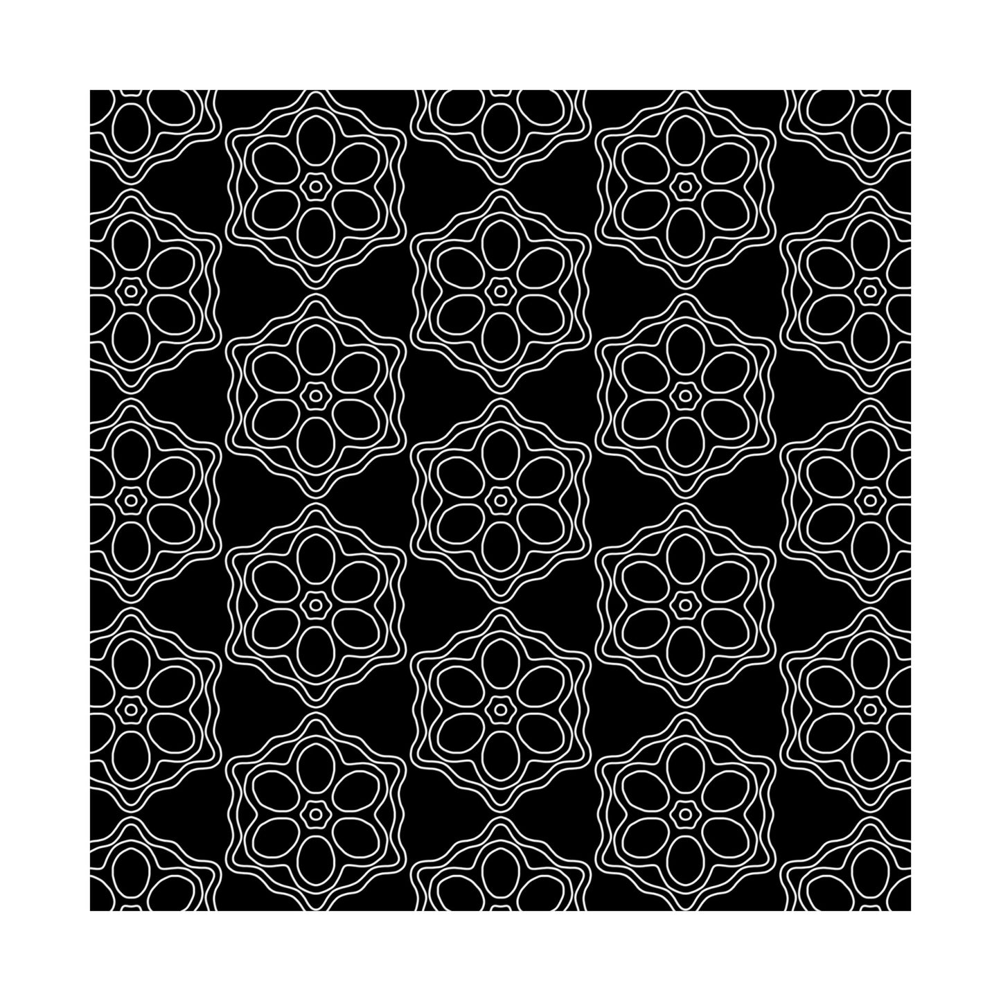 Geometric Sacred Flower - Poster