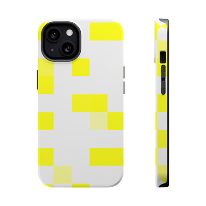Yellow Pixel Grid -  Magnetic Phone Case