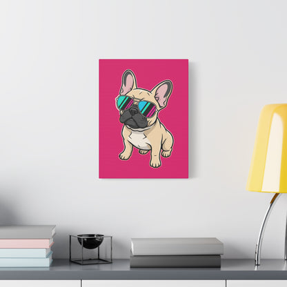 French Bulldog with Sunglasses - Canvas