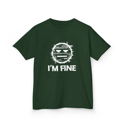 I’m Fine Glitched Smiley - Kids Tee