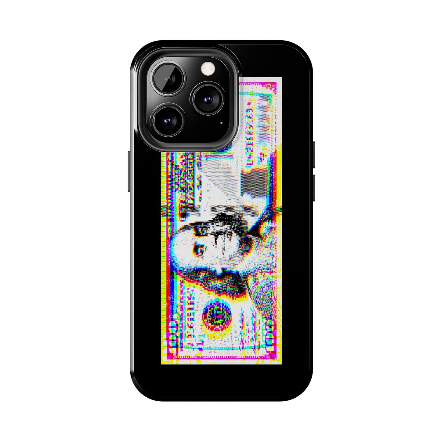 100 Dollars Bill - Neon Color Explosion - Phone Case